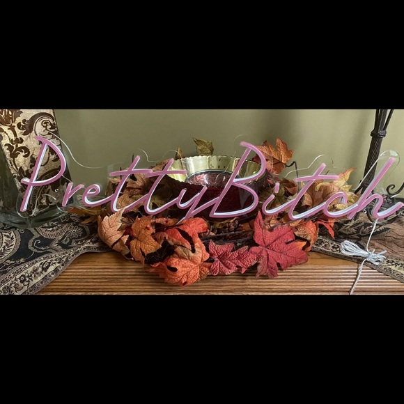 Brand New LED NEON PINK CUSTOM SIGN “Pretty Btch” 7x4x4in - Picture 6 of 10